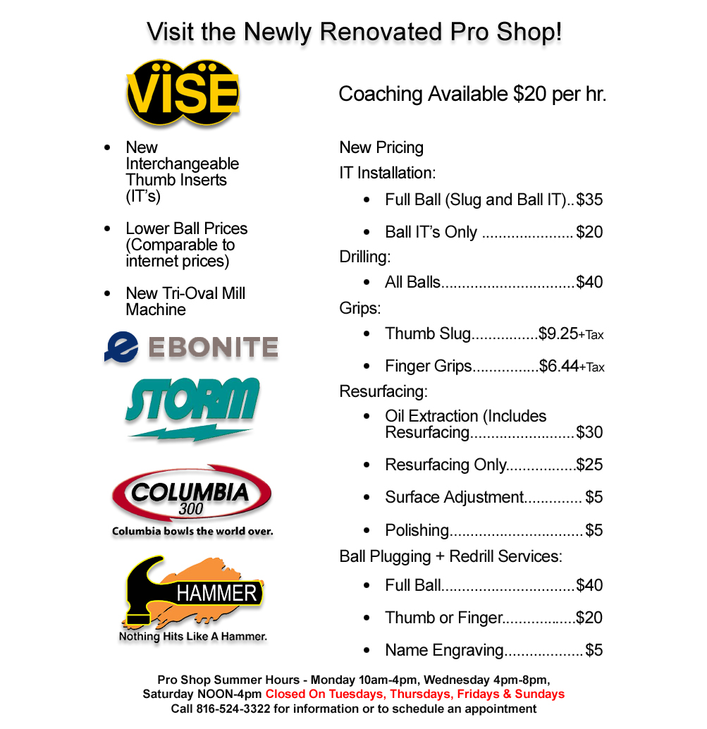 Pro Shop Summit Lanes Lee's Summit, MO